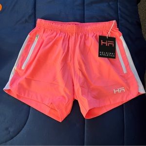 Helsinki Athletica Gym Shorts (Coral, Men’s S)
